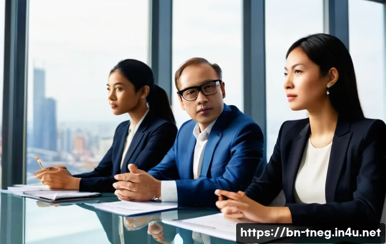 무역협상가 인터뷰 준비 전략 - **Prompt 1: "Negotiation Expertise in a Global Setting"**
A professional image of a diverse grou...